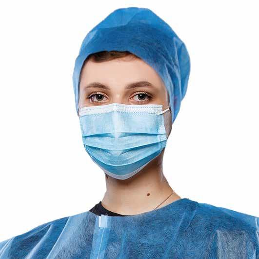 Шапочка хірургічна жіноча № 2 , спанбонд 30 g/m2(г/м2), стерильна, одноразового використання,ТМ «АХІЛЛ»